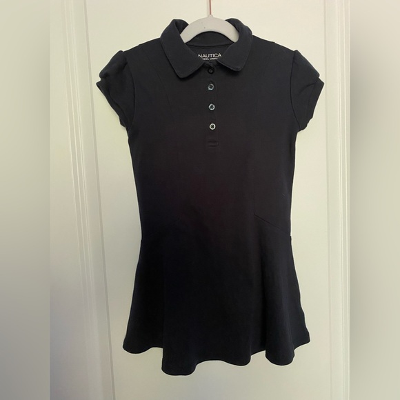 Nautica Kids Girls School Uniform Navy Polo Dress Size 5 - Picture 1 of 6